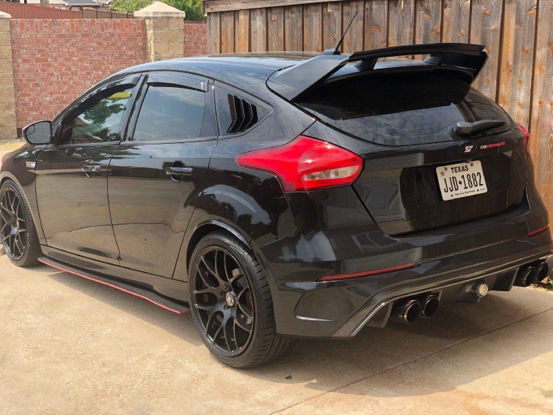RUIHE Fit for Ford Focus ST RS MK3 Hatchback 2PC 2012 2013 2014 2015 2016 2017 2018 Shiny Black Window Side Louvers Vent - Image 4
