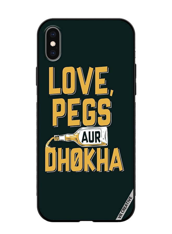 VR CREATIVE Protective Case Cover For Apple iPhone X/XS Love Pegs Aur Dhoka Design Multicolour - Image 1