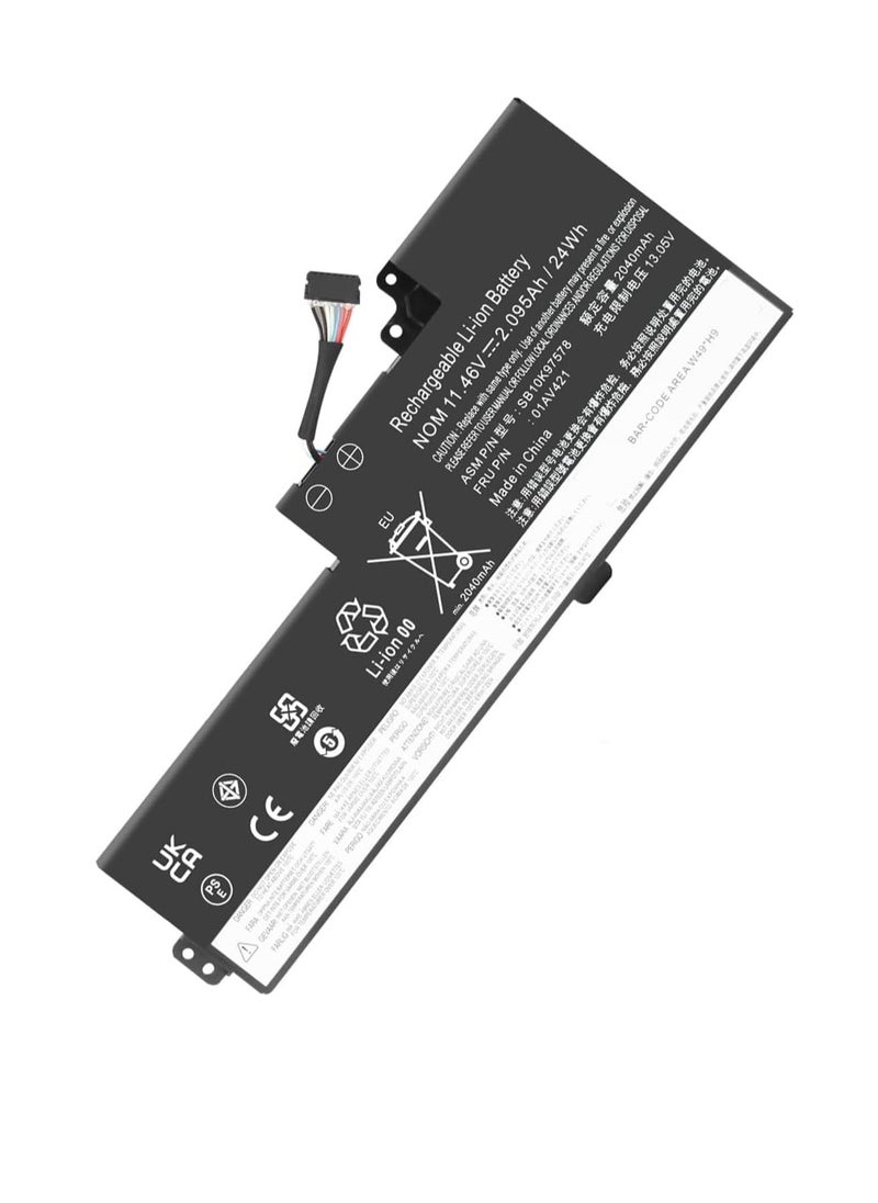 Generic - Battery (11.4V/24Wh) 01AV420/01AV421 Laptop Battery For Lenovo ThinkPad T470/T480/A475/A485/TP25 Series Notebook 01AV419/01AV489/SB10K97576/SB10K97577/SB10K97578) - Image 1