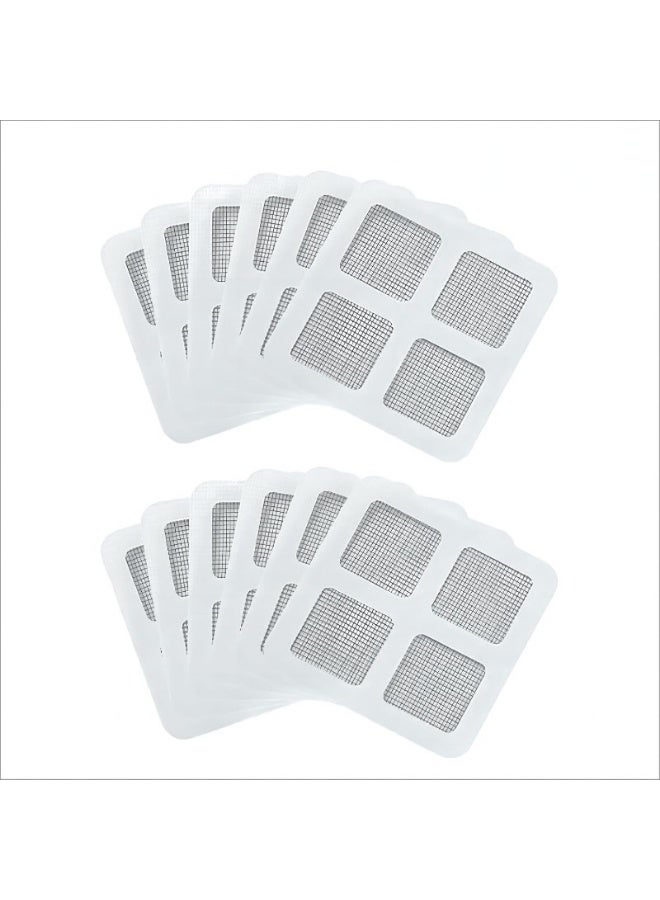 ماسك شعر لغطاء غطاء مصفاة الدش القابل للتصرف، ملصق شبكي مربع لصرف الدش، ملصق شبكة تصريف أرضية يمكن التخلص منه مناسب للحمام/الغسيل/حوض الاستحمام/المطبخ/المغسلة/(50 قطعة) - Image 1