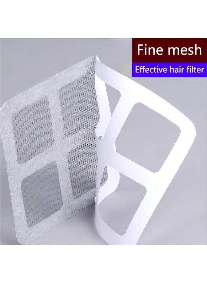 ماسك شعر لغطاء غطاء مصفاة الدش القابل للتصرف، ملصق شبكي مربع لصرف الدش، ملصق شبكة تصريف أرضية يمكن التخلص منه مناسب للحمام/الغسيل/حوض الاستحمام/المطبخ/المغسلة/(50 قطعة) - Image 3