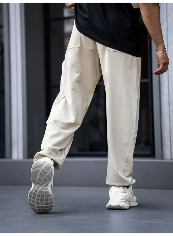 Maniac  Maniac Mens Biscuit Utility Zipper Cotton Baggy Fit Pant for Men | Best Price UAE