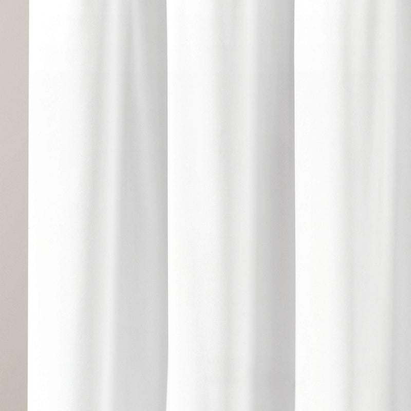 Lush Decor Avery Shower Curtain Ruffled Vintage Chic Farmhouse Style Bathroom, 72â€ x 72â€, White - Image 3
