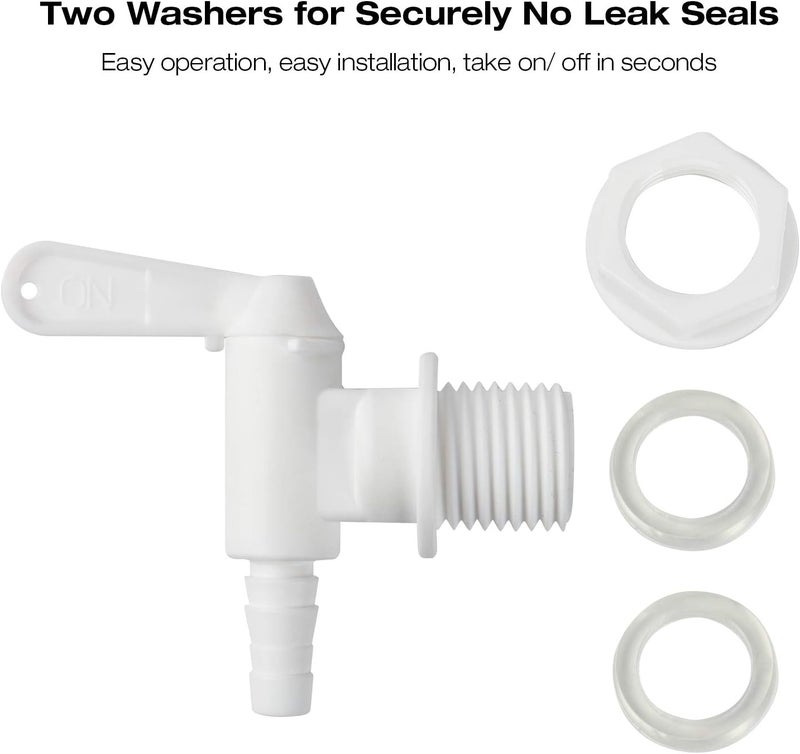 Ferroday 3 Pack Bucket Spigot for 5 Gallon Bucket Spigot Bottling Bucket Plastic Spigot Bottling Spout Fermenting Spigot Homebrew Wine Making Supplies and Equipment 0.4" Barb Spout Spigot for Bucket - Image 3