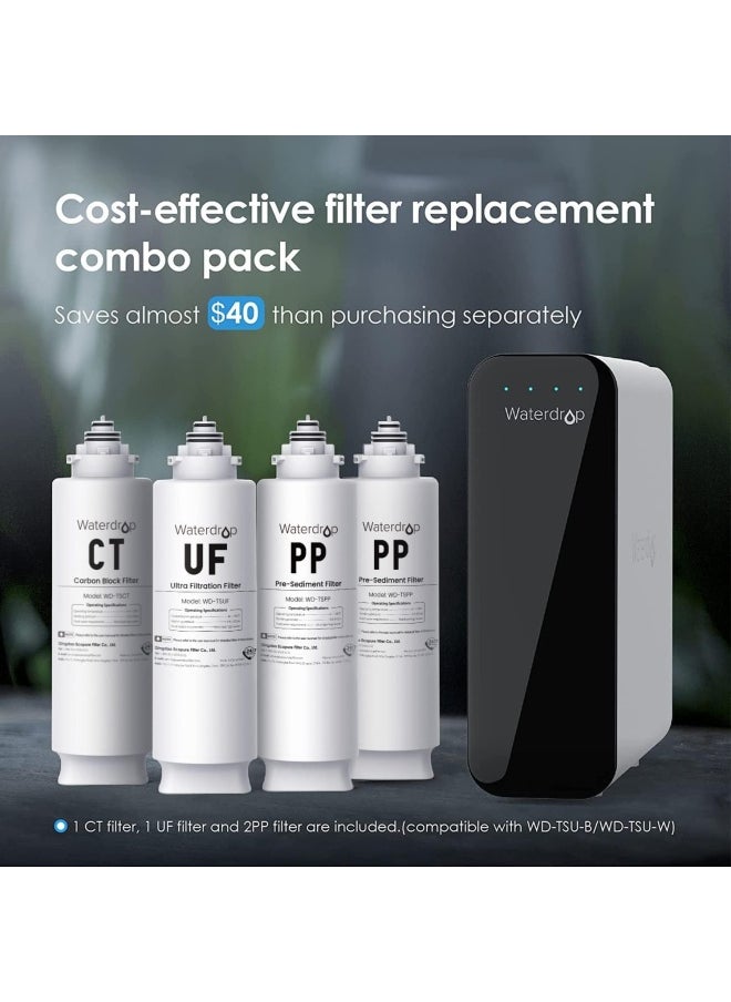 Waterdrop Waterdrop Undersink Replacement Water Filter Compo Pack  2Pp Ct Uf  - Image 2
