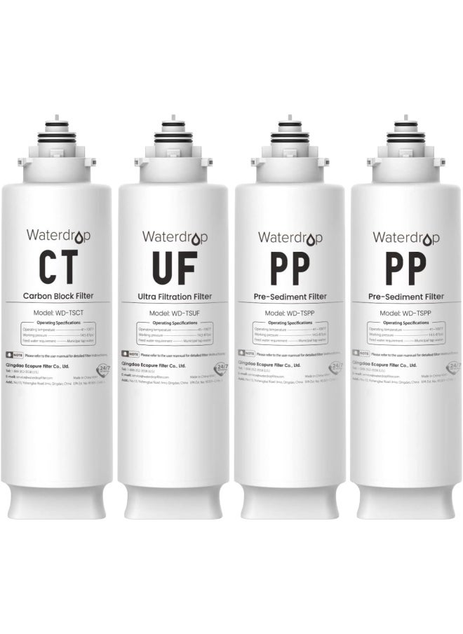 Waterdrop Waterdrop Undersink Replacement Water Filter Compo Pack  2Pp Ct Uf  - Image 1