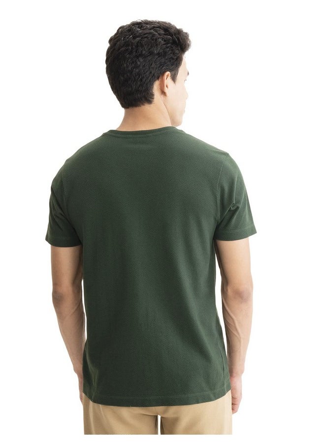DaMENSCH DAMENSCH Men’s Poly-Cotton Statement Popcorn Textured Casual T-Shirt  - Image 5