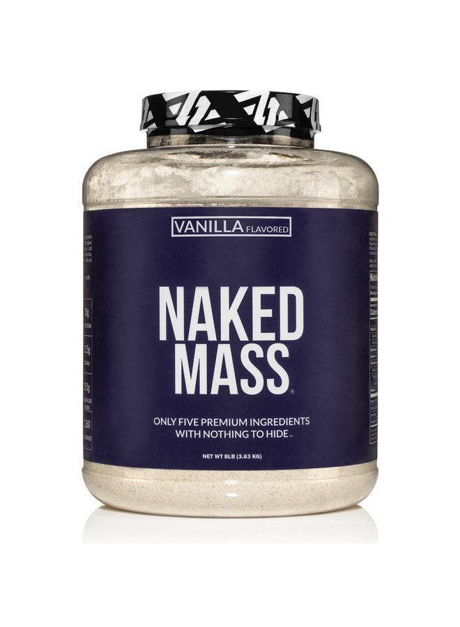NAKED nutrition Vanilla Naked Mass - All Natural Vanilla Weight Gainer Protein Powder - 8lb Bulk, GMO Free, Gluten Free & Soy Free, No Artificial Ingredients - 1,260 Calories - 11 Servings - Image 1