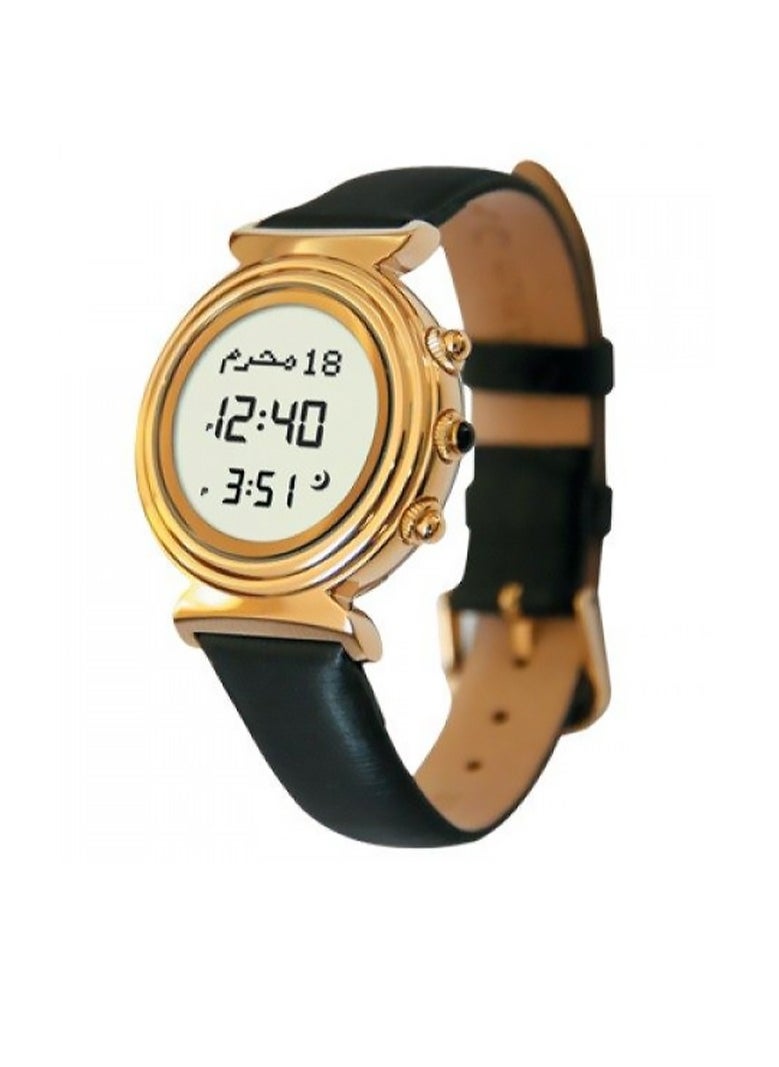 الفجر الفجر السيدات جلدية كوارتز الرقمية ووتش WF14L - 33 مم - أسود  - Image 1