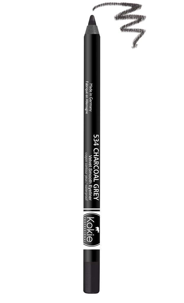 Kokie Cosmetics Waterproof Velvet Smooth Eyeliner Pencil Charcoal Grey 0042 Ounce