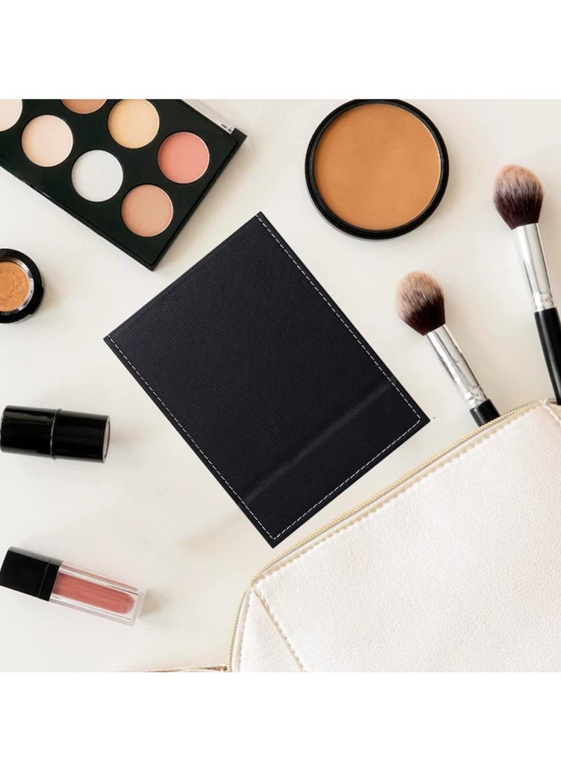 Excefore Portable Folding Vanity Mirror, Desktop Makeup Mirror with Adjustable Stand, PU Leather Travel Mirror for Camping, Home - Image 5