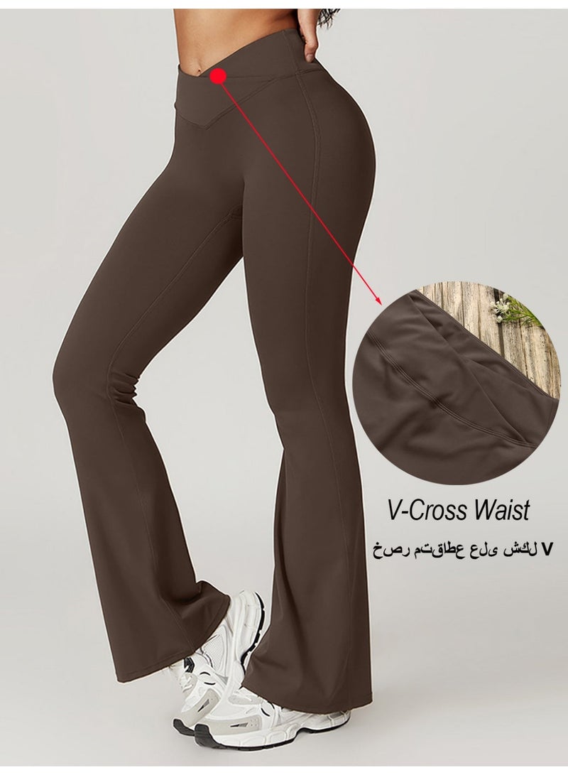 عام المرأة مضيئة طماق كروس اليوغا السراويل رفع واسعة الساق بنطلون - Image 2
