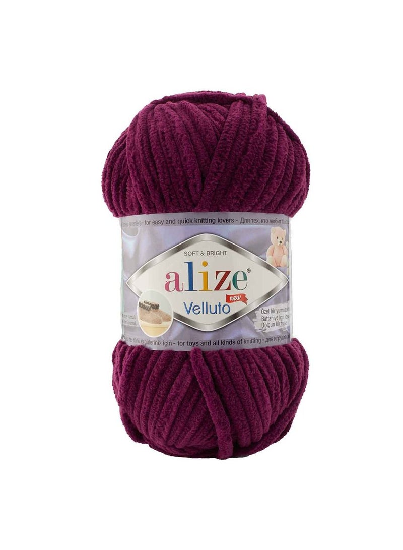 ALIZE Velluto Polyester Yarn 111 Plum