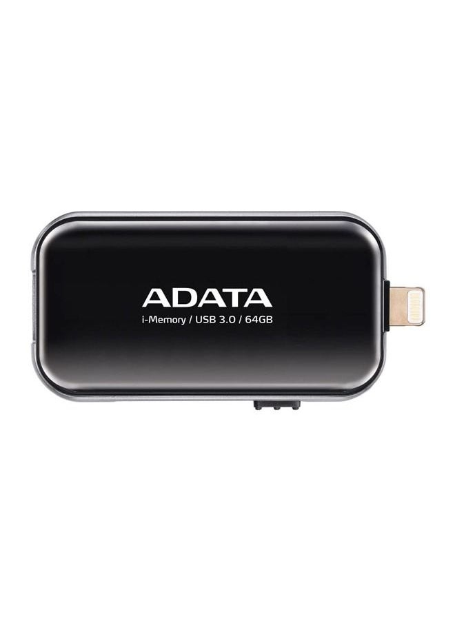 ADATA ADATA i-Memory 64GB iOS Black - AUE710-64G-CBK  - Image 1