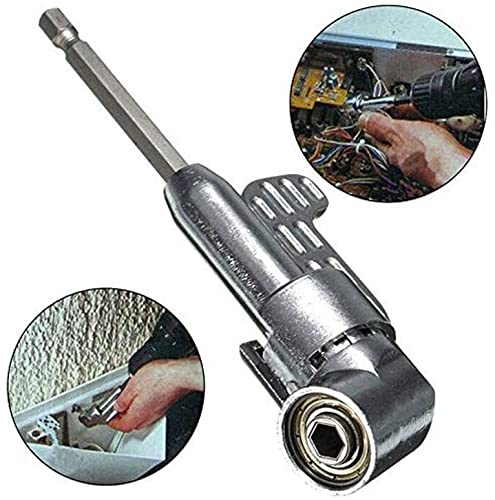 Sagsro 105 Degree Right Angle Driver Angle Extension Power Screwdriver Drill Attachment with 1/4 Drive 6mm Hex Bit Magnetic Drill Bit Socket Angled Bit Power Drill Tool and Soft Shaft - Image 4