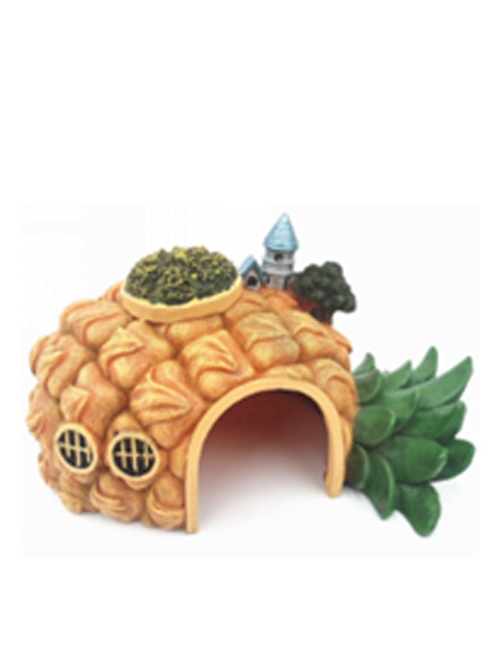 Tankii Aquarium Decor Ornament Big Pineapple House