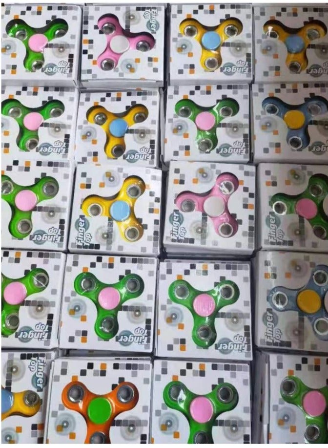 Random Color Tri-spinner & Triple Spinner Fidget Toy For Stress Relief And Fun Eid Toy - Image 5