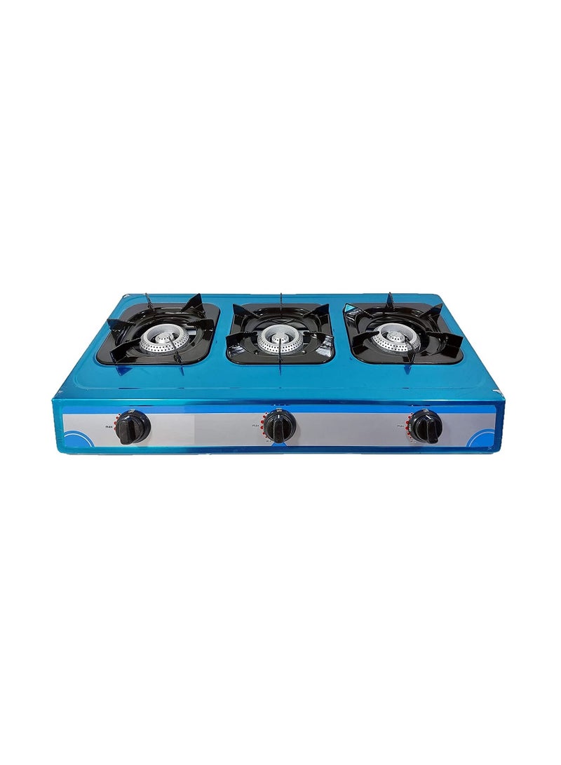 3 Burners Gas Stove Auto Ignition With Stainless Steel Surface 