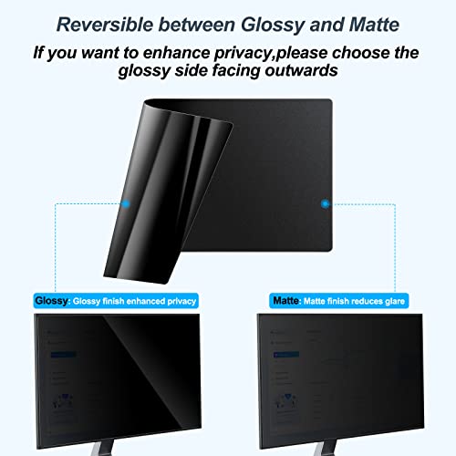JEAPKA [2-Pack] 24 Inch Privacy Screen for Monitor Computer Screen Privacy Filter for 16:9 Widescreen Monitor Desktop PC Monitor Privacy Film Monitor Privacy Shield and Anti-Glare Protector - Image 3