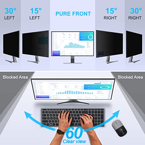 JEAPKA [2-Pack] 24 Inch Privacy Screen for Monitor Computer Screen Privacy Filter for 16:9 Widescreen Monitor Desktop PC Monitor Privacy Film Monitor Privacy Shield and Anti-Glare Protector - Image 2