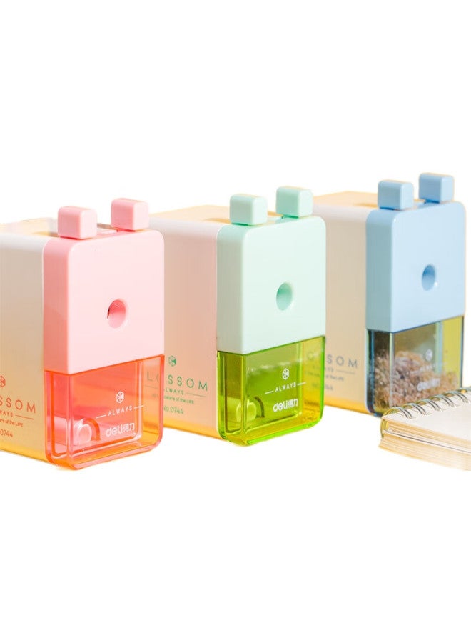 Deli Simple Student Pencil Sharpener, Rotary Pencil Sharpener, Children'S Stationery, Exam Birthday Back-To Gift, Green - Image 2