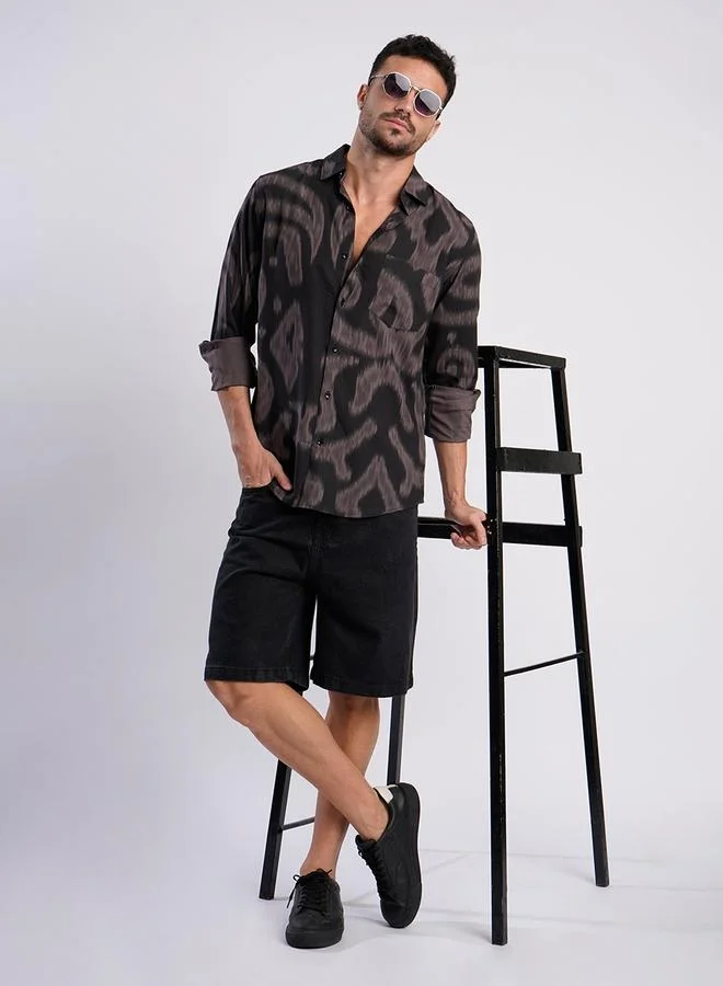 ستايلي Men All Over Print Slim Fit Shirt By Bene Kleed