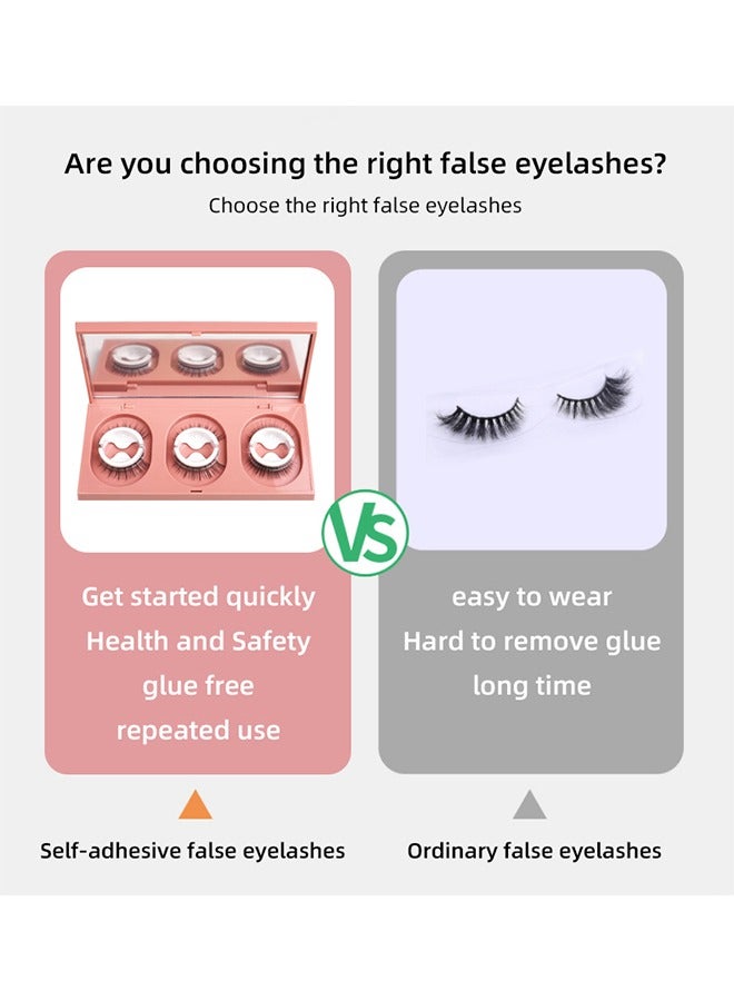 جي أس 3 أزواج رموش مغنطيسية خاطئة، رموش ذاتية لاصقة قابلة لإعادة الاستخدام، مظهر طبيعي رموش مغنطيسية مرنة رموش خاطئة، لا حاجة إلى كحل أو غراء، تمديد عصي مستقرة على الرموش - Image 2