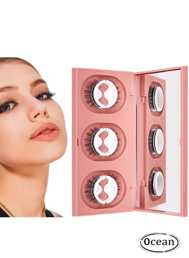 جي أس 3 أزواج رموش مغنطيسية خاطئة، رموش ذاتية لاصقة قابلة لإعادة الاستخدام، مظهر طبيعي رموش مغنطيسية مرنة رموش خاطئة، لا حاجة إلى كحل أو غراء، تمديد عصي مستقرة على الرموش - Image 1