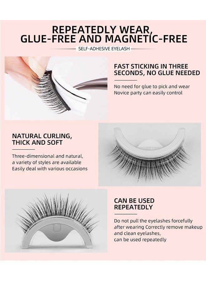 جي أس 3 أزواج رموش مغنطيسية خاطئة، رموش ذاتية لاصقة قابلة لإعادة الاستخدام، مظهر طبيعي رموش مغنطيسية مرنة رموش خاطئة، لا حاجة إلى كحل أو غراء، تمديد عصي مستقرة على الرموش - Image 4