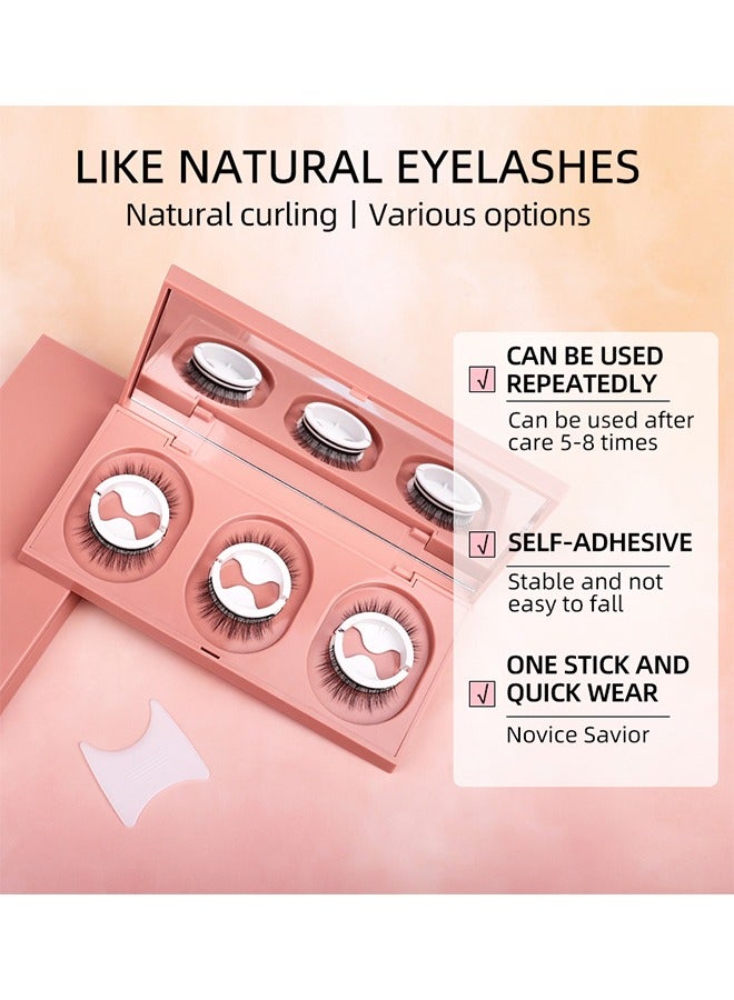 جي أس 3 أزواج رموش مغنطيسية خاطئة، رموش ذاتية لاصقة قابلة لإعادة الاستخدام، مظهر طبيعي رموش مغنطيسية مرنة رموش خاطئة، لا حاجة إلى كحل أو غراء، تمديد عصي مستقرة على الرموش - Image 3