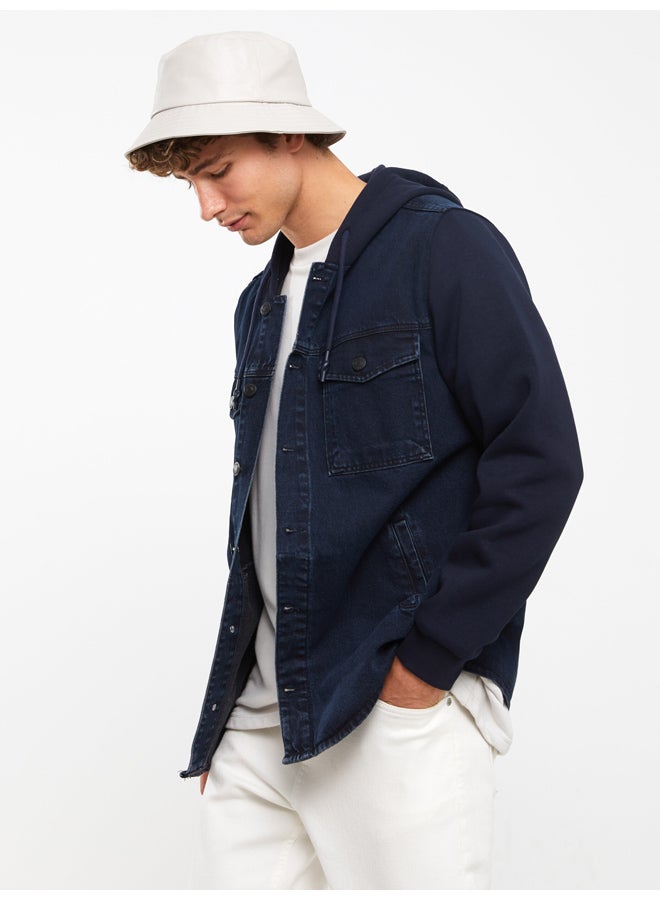 LC WAIKIKI Standard Pattern Hooded Men's Jean Jacket  - Image 1