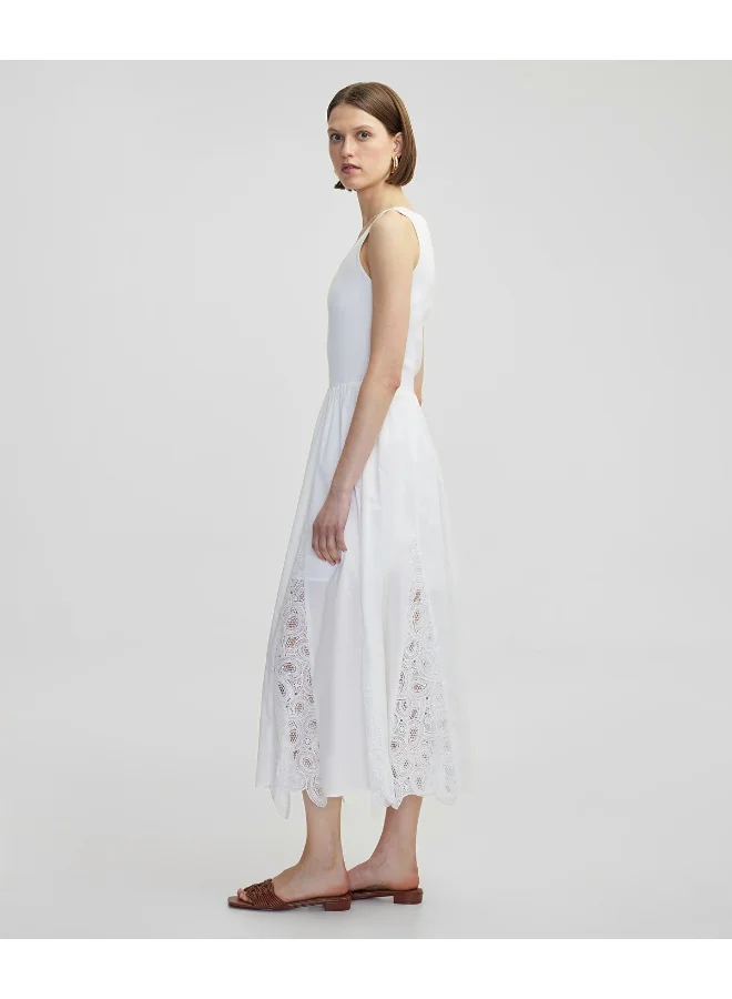 إبيكيول Square Neck Broderie Anglaise Dress