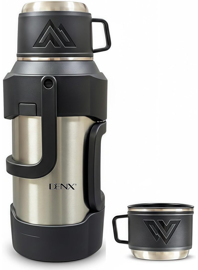Denx 4L Stainless Steel Thermos Bottle, Vacuum Insulated Flask, for Hot and Cold Drinks 24-48 Hours, Portable Water Bottle for Travel, Office, Camping and Outdoor Use - Image 1