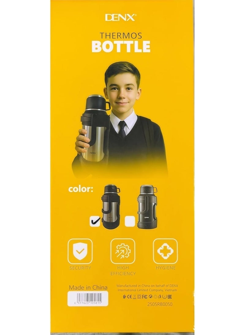 Denx 4L Stainless Steel Thermos Bottle, Vacuum Insulated Flask, for Hot and Cold Drinks 24-48 Hours, Portable Water Bottle for Travel, Office, Camping and Outdoor Use - Image 3