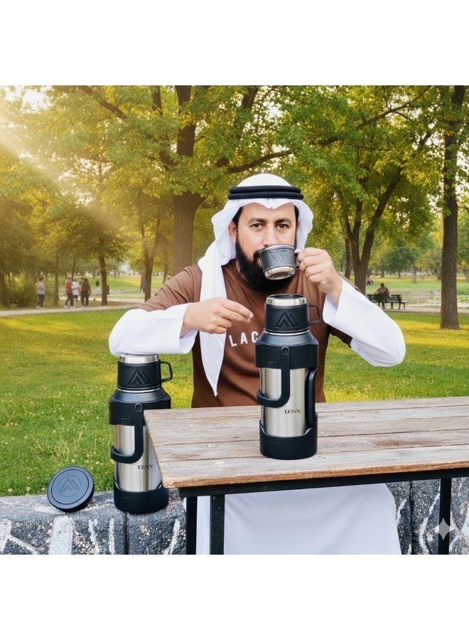 Denx 4L Stainless Steel Thermos Bottle, Vacuum Insulated Flask, for Hot and Cold Drinks 24-48 Hours, Portable Water Bottle for Travel, Office, Camping and Outdoor Use - Image 2