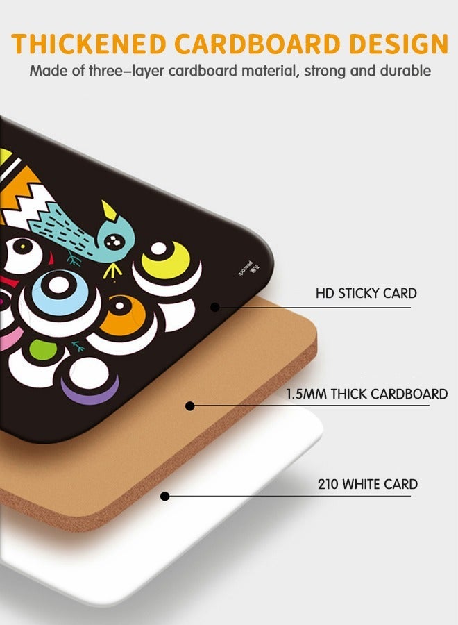 GROIC Sand Art Kit Sand Painting Kit for Kids, Complete DIY Sand Painting Tool, 10 Colored Sand Paintings with 10 Bottles of Sand，Sand Tables, Wooden Pen Sand Art Toys - Image 5