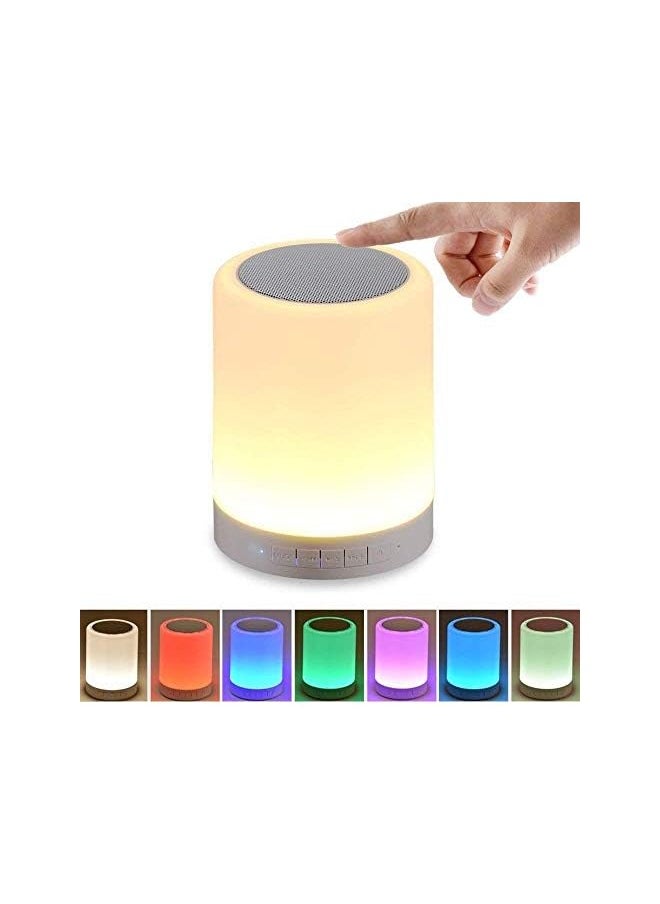 Generic - Led Cool Touch Lamp Bluetooth Speaker Wireless Hifi Speaker Light Usb Rechargeable Portable With Tws - Image 1