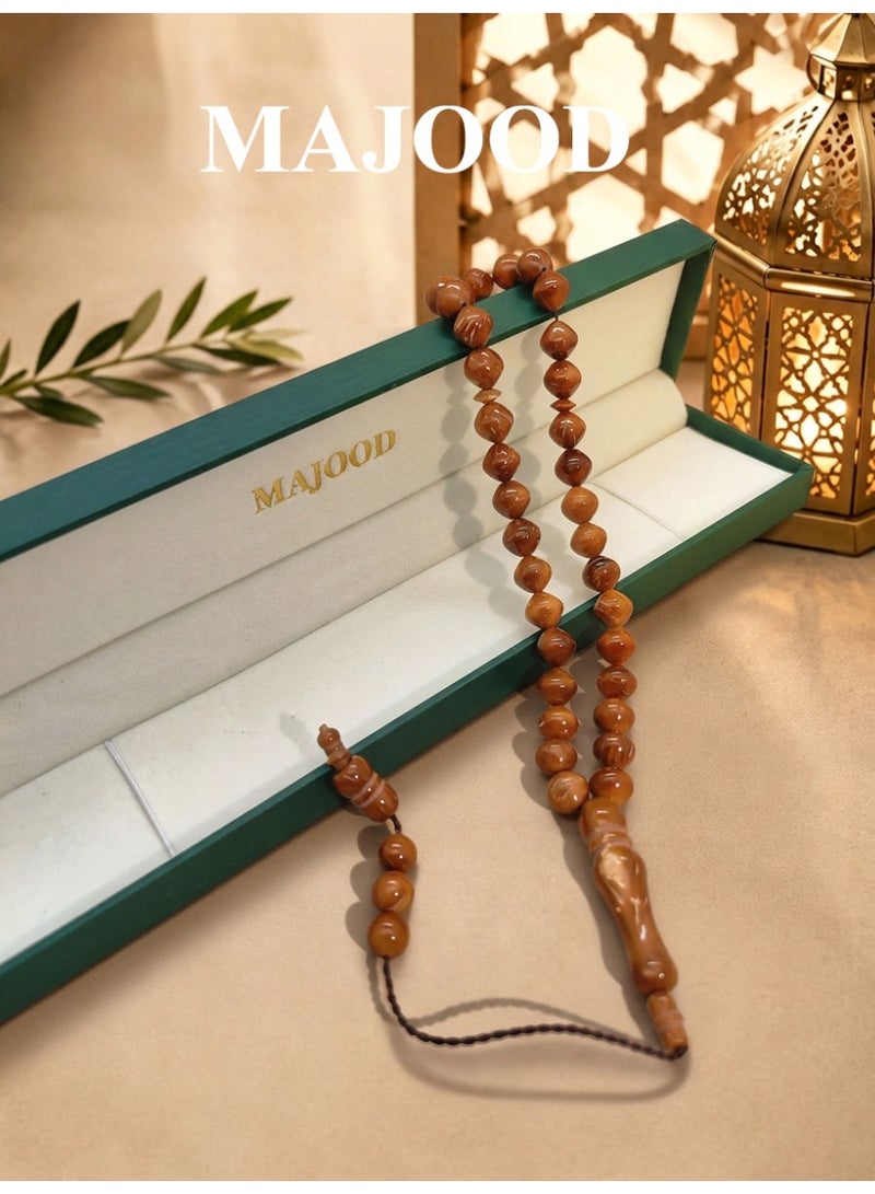 MAJOOD 33 Kuka Tower-Shaped Prayer Beads/Tasbih/7.7MM - Image 1