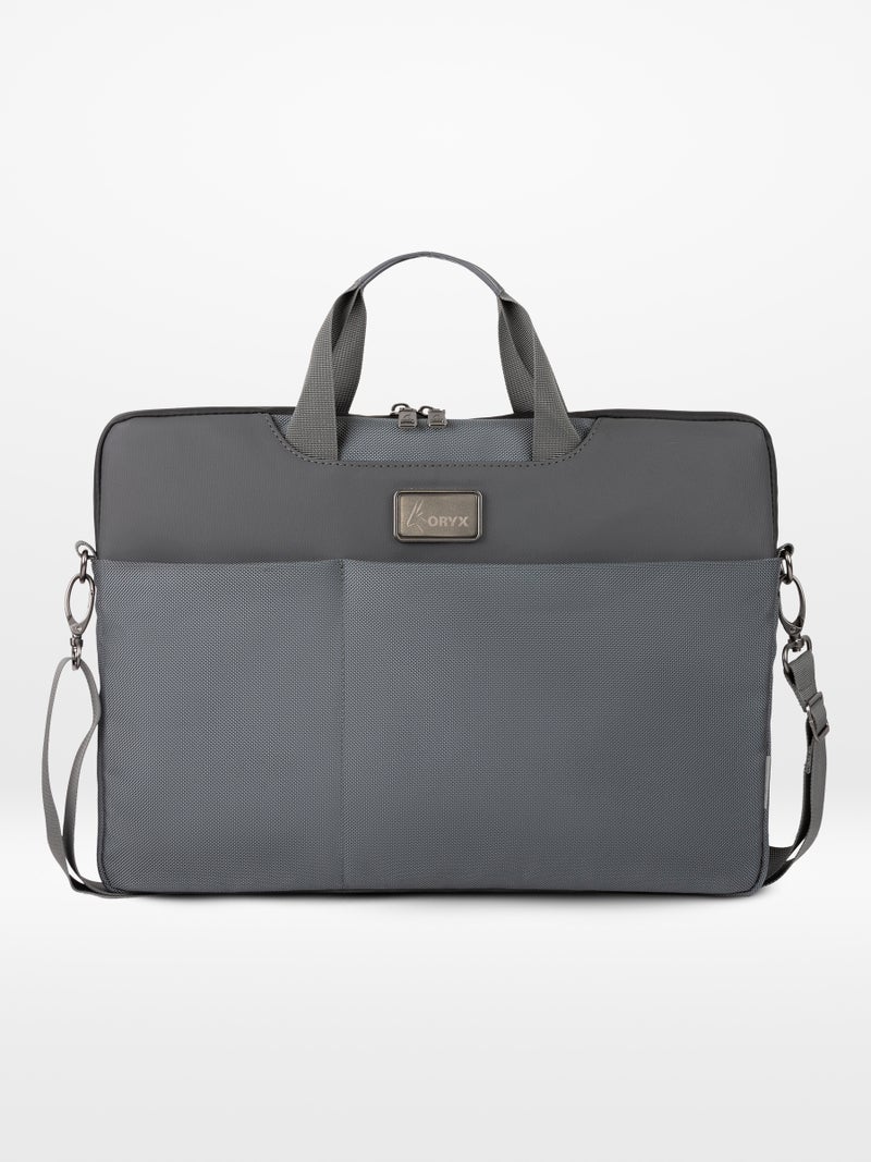 ORYX O-LapClassy Sleek Laptop Bag Minimalist Lightweight Work Bag Grey - Image 1