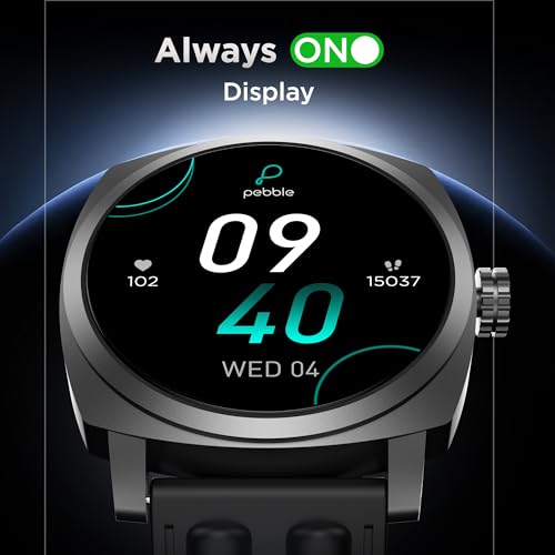 Pebble Endure 2 1.43” AMOLED Smartwatch with Always-On Display | Rotating Crown | BT Calling | Health Suite | Premium Rugged Build | Multiple Sports Modes| DIY Watch Faces | Step Tracker (Black) - Image 2