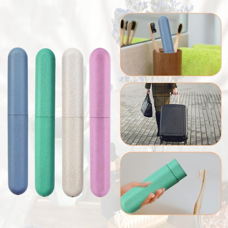ZYYC 4 Pack Travel Toothbrush Case, Holder Toothbrush Travel Containers for Trip Home Camping Dust-Proof and Sanitary, Travel Toothbrush Holder - Image 4
