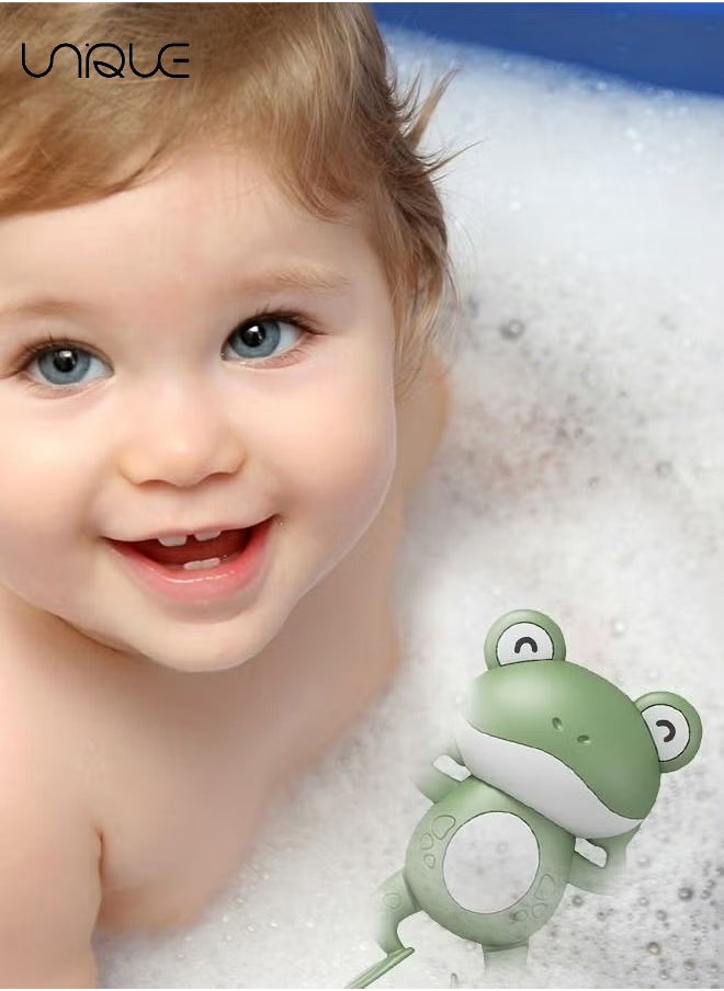 Unique - 3 Pieces Wind Up Bath Frogs for Kids,Swimming Frog Toys in Assorted Colors, Frog Bathtub Toys for Kids That Swim in Water, Great as Swimming Pool Toys - Image 1