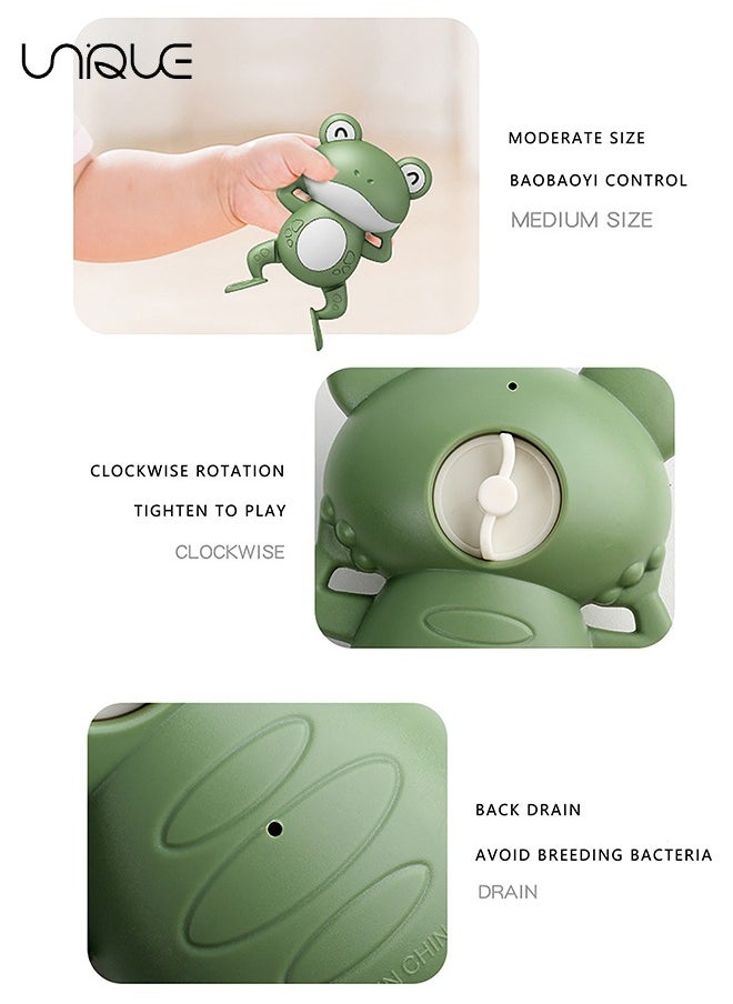 Unique - 3 Pieces Wind Up Bath Frogs for Kids,Swimming Frog Toys in Assorted Colors, Frog Bathtub Toys for Kids That Swim in Water, Great as Swimming Pool Toys - Image 1