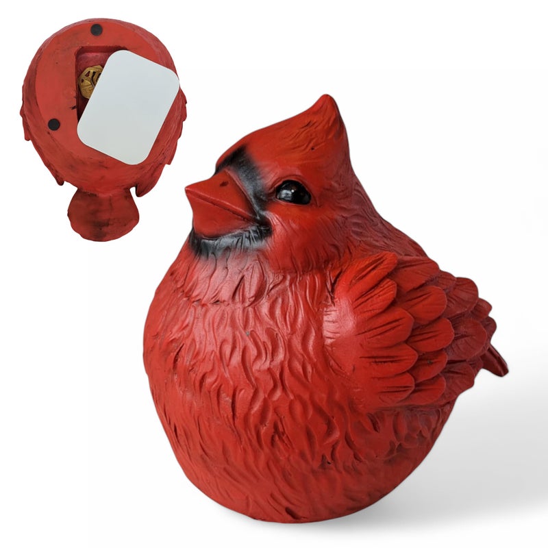 Gift Essentials Stocky Cardinal Garden Statue and Key Hider  Hides a Secret Extra Hidden Key Outside in Garden Yard or Porch