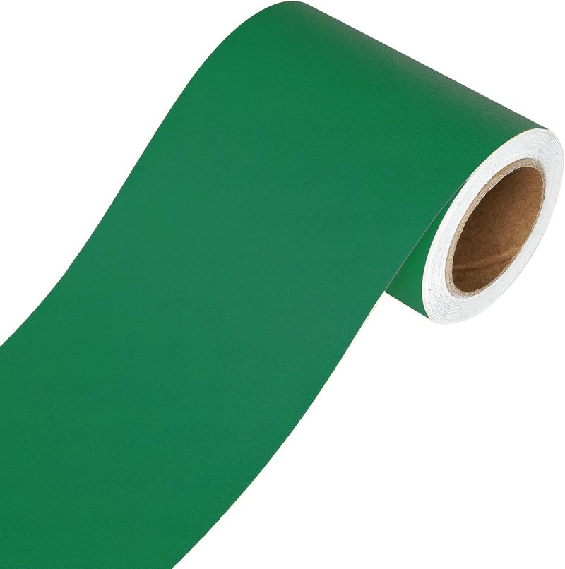 MUNIKESH CREATION Dark Green Colour Wallpaper Border Peel and Stick Dark Green Contact Paper for Countertops Border, Wall Corners Stickers and Wall Decor Waterproof Self Adhesive 4x240 Inch - Image 1