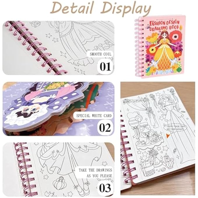 CRAFTS FOR GIRLS AGES 8-12, CREATIVE PUZZLE PUNCTURE PAINTING KIT, POKE ART FABRIC ART FRENZY - H-PRINCESS PARTY (5-IN-1) - Image 5