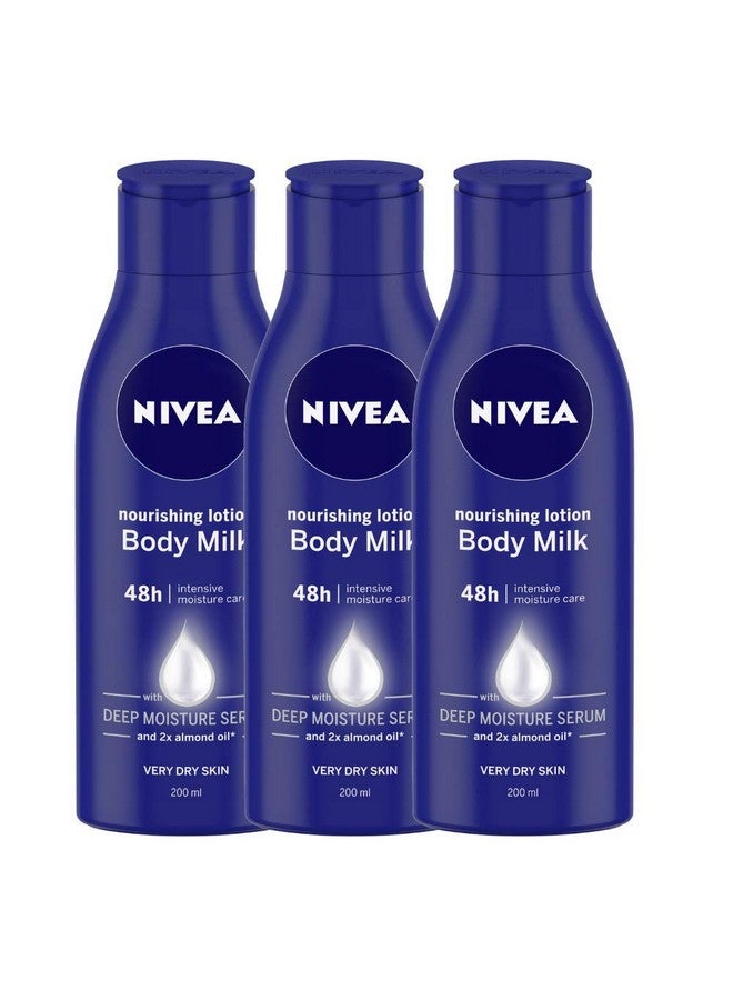 Nivea Nourishing Lotion Body Milk 200Ml (Pack Of 3) Dry Skin - Image 1