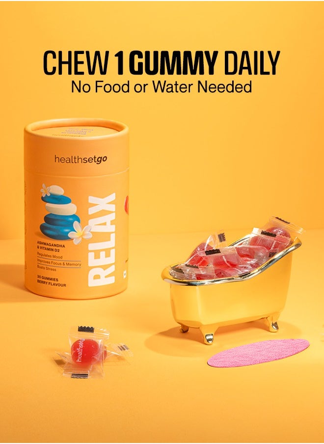 Stress Relief Ashwagandha Gummies Vitamin D Boosts Mood & Focus Extra Strength Vegan, Gluten & Gelatin Free Men & Women Berry Flavour 30 Pack - pzsku/ZAB46DAD7BDD46FED6050Z/45/_/1712049503/e8891b76-1826-4032-ace6-1693f153ea17