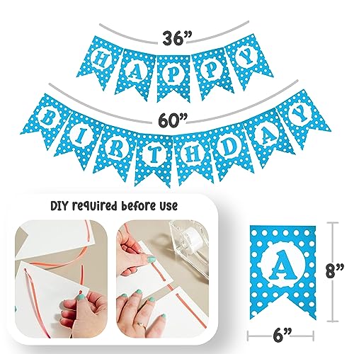 Just Party 1st Birthday Boy Decoration Set - 65-Piece Complete Birthday Party Decorations for Boys First Birthday - Blue Balloons, Foil Balloons, and DIY Decor Kit - Image 3