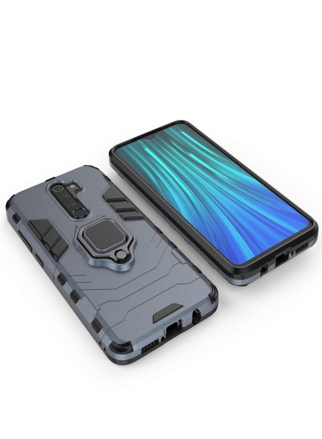 MaiJin Compatible with Redmi Note 8 Pro Case, Metal Ring Grip Kickstand Shockproof Hard Bumper Shell (Works with Magnetic Car Mount) Dual Layer Rugged Cover for Xiaomi Redmi Note8 Pro (Black) - Image 3